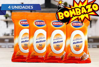 Pack de 4 : 50 Toallas Multiuso Desengrasantes