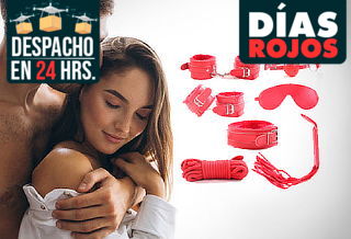 Vive la pasión con un Kit erótico Dominatrix color Rojo 