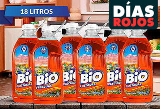 18 Litros Detergente Líquido Bio Frescura, aroma a elección