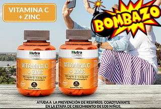 Pack de 2 Frascos de VITAMINA C + Zinc Masticable