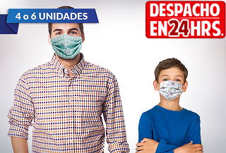 Pack 6 Mascarillas de Nanopartículas de Cobre Re-utilizables