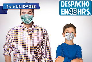 Pack 6 Mascarillas de Nanopartículas de Cobre Re-utilizables