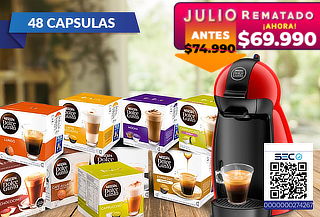 Cafetera DG Piccolo + 48 Capsulas Dolce gusto Chocochino