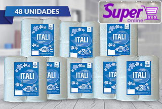 Pack 48 Rollos de Papel Higiénico Premium Itali 20 Mtrs