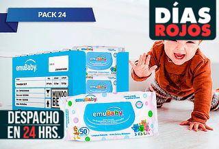 Pack 24 Paquetes Emuwipes® 50P Emubaby