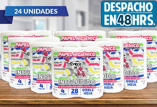 Pack 24 Rollos de Papel Higiénico Incoludido 28 Metros