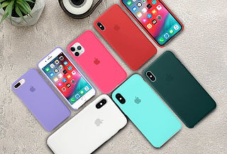 Carcasa Silicona Logo Apple iPhone. Elige Color!