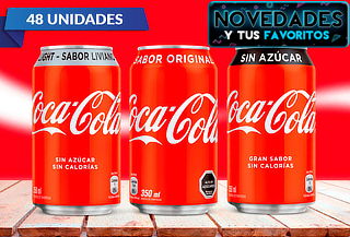 Pack de  48 Latas de Coca-Cola 350 cc a elección