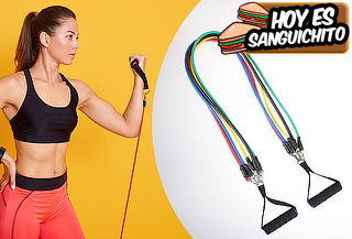 ¡Entrena desde casa! Set de 5 Bandas elásticas