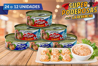 Pack 24 o 12 Latas de Atún Angelmo en Lomito a Elección