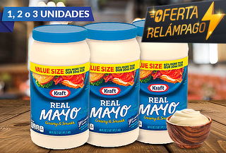 Mayonesa Kraft frasco 1.42 Lt., Individual, Pack 2 y pack 3