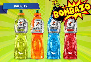 Pack 12 Gatorade 1000 ml, sabor a elección