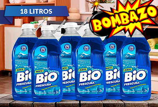 18 Litros Detergente Líquido Bio Frescura, aroma a elección