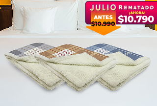 Invierno! Frazada Sherpa Escoses Marca Doral