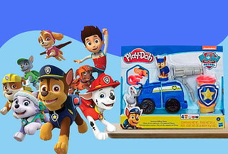 Play-doh paw patrol chase rescate sobre ruedas