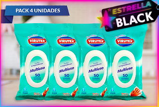 Pack de 4 Toallitas Limpiadoras Multiuso Virutex