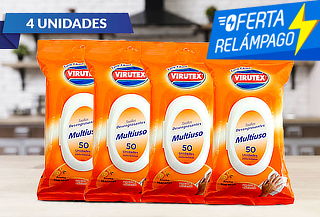 Pack de 4 : 50 Toallas Multiuso Desengrasantes