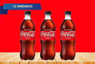 Pack 12 Coca-cola Zero de 591 Ml.