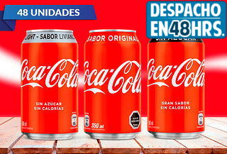 Pack de  48 Latas de Coca-Cola 350 cc a elección