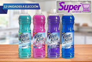 12 Botellas De 900 cc. De Limpiapisos Viveklin variedades