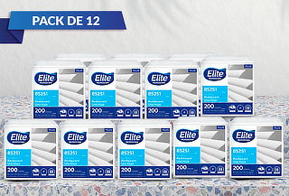 Pack 12  Servilletas Elite en paquetes 200 c/u