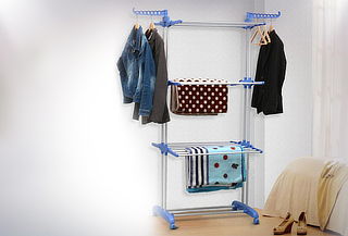 Tendedero de Ropa Multifuncional de Tres Niveles