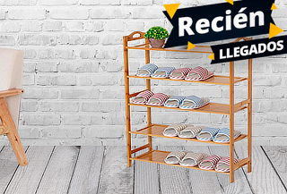 Rack de Bambú Multiuso 5 Niveles