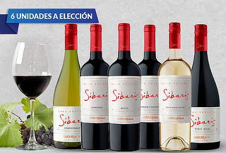 Pack 6 Vino Undurraga Sibaris 750cc, Cepa a Elección