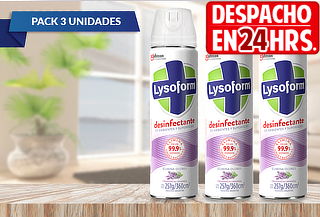 Pack de 3 Aerosol Lysoform 360 cc Lavanda