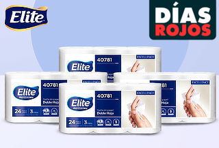 Pack 12 Rollos de Toalla Elite doble hoja 24 Mts.