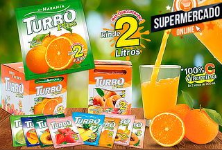 Pack 30 Sobres de Jugo en Polvo Turbo Plus o Turbo Zero