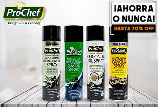 Pack 3 Aceites en Spray ProChef, Sabor a Elección