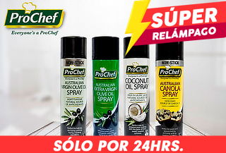 Pack 3 Aceites en Spray ProChef, Sabor a Elección