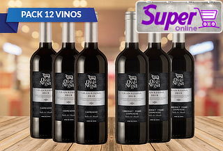 Pack 12 Vino Oveja Negra Gran Reserva 750cc, Cepa a Elección