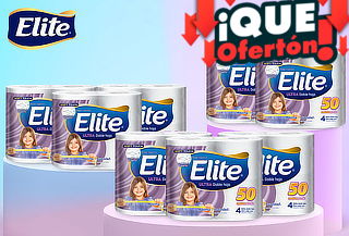 Pack 32 Rollos de papel higiénico Elite ultra doble hoja 50 