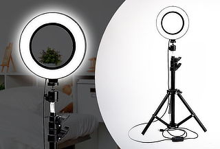 Anillo LED Selfie 20cm con Tripode 1,5mts ajustable