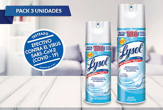 Pack 3 Lysol desinfectante multisuperficies tamaño a elegir