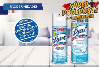 Pack 3 Lysol desinfectante multisuperficies tamaño a elegir