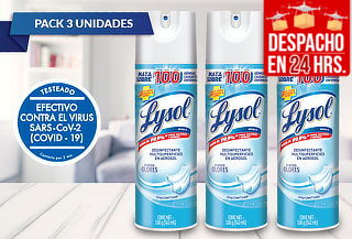 Pack 3 Lysol desinfectantes, Tamaño a eleccion