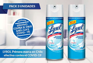 Pack 3 Lysol desinfectantes, Tamaño a eleccion