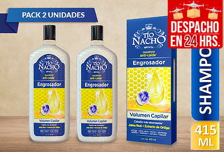 Pack 2 Shampoo Tío Nacho Sistema Engrosador  415Ml