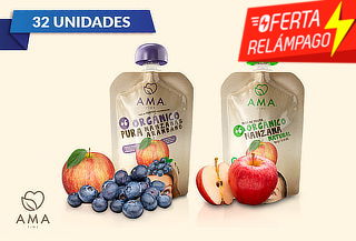 Pack 32 compotas Ama Time de 90 g c/u en sabor a elección