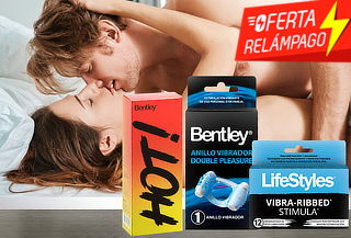 ¡Tripack Anillo Vibrador + Gel Lubricante + Preservativos!