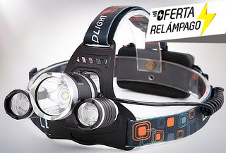 Linterna Frontal Led Recargable de 3 Funciones