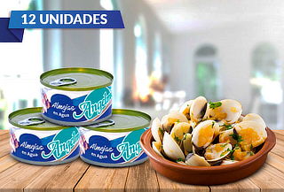 Pack de 12 Almejas 190 gramos al Agua Angelmo