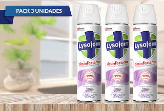 Pack de 3 Aerosol Lysoform 360 cc Lavanda