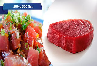200 Grs de Atún Steak o 500 Grs de Atún en Cubo