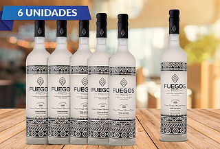 Piscolea con pisco Fuegos Transparente! 6 BOTELLAS!