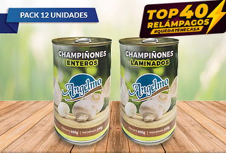 12 latas de Champiñones a eleccion 