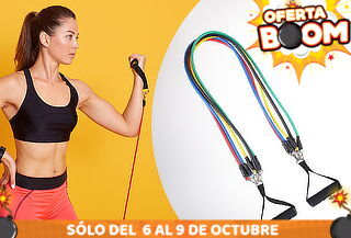 ¡Entrena desde casa! Set de 5 Bandas elásticas 